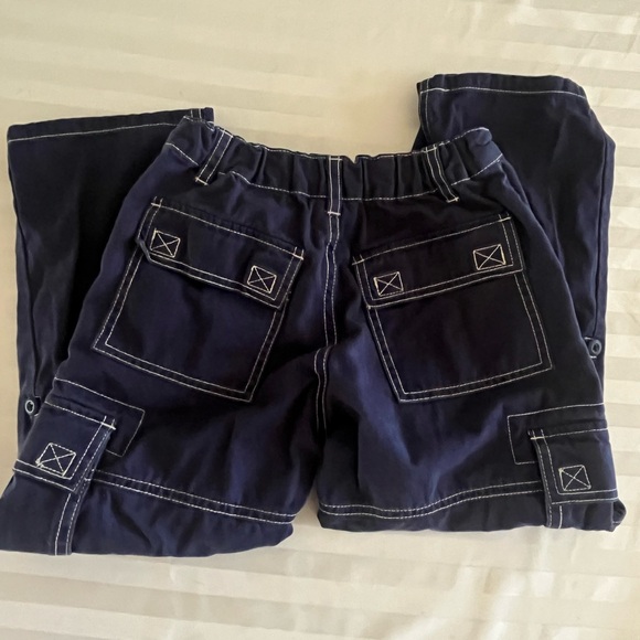 Boys Hanna Andersson Cargo Navy Blue With Tan Stitching- Size 130/8 - Picture 4 of 6